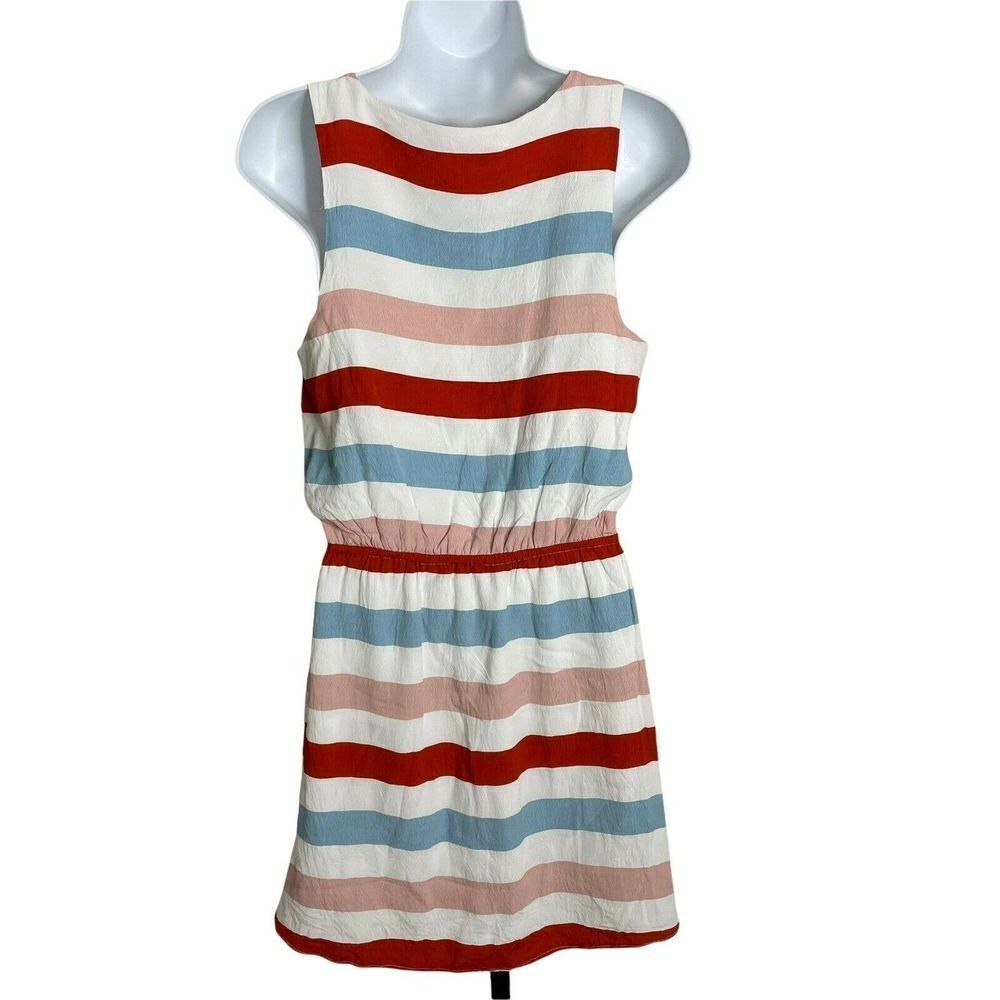 đ
șlovers + Friends Dreamland Bold Stripe Dress S Tie Waist Fully Lined - Picture 6 of 8